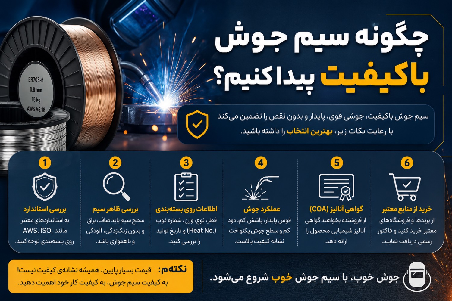 سیم جوش با کیفیت