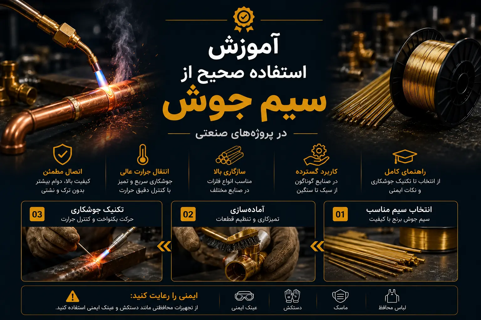 آموزش استفاده از سیم جوش در پروژه‌های صنعتی